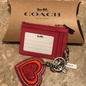 Authentic Coach Card holder\ keychain